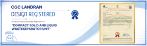 Design Registered-"Compact Solid and Liquid Waste Separator Unit",
